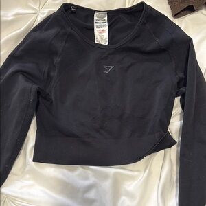 Gymshark Black Fitted Crop Long sleeve